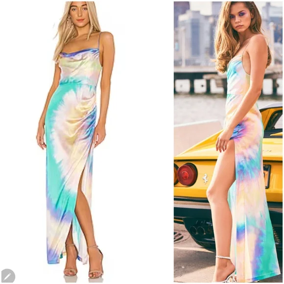 Retrofete Marlene Dress in Multi Tie Dye - Picture 3 of 17